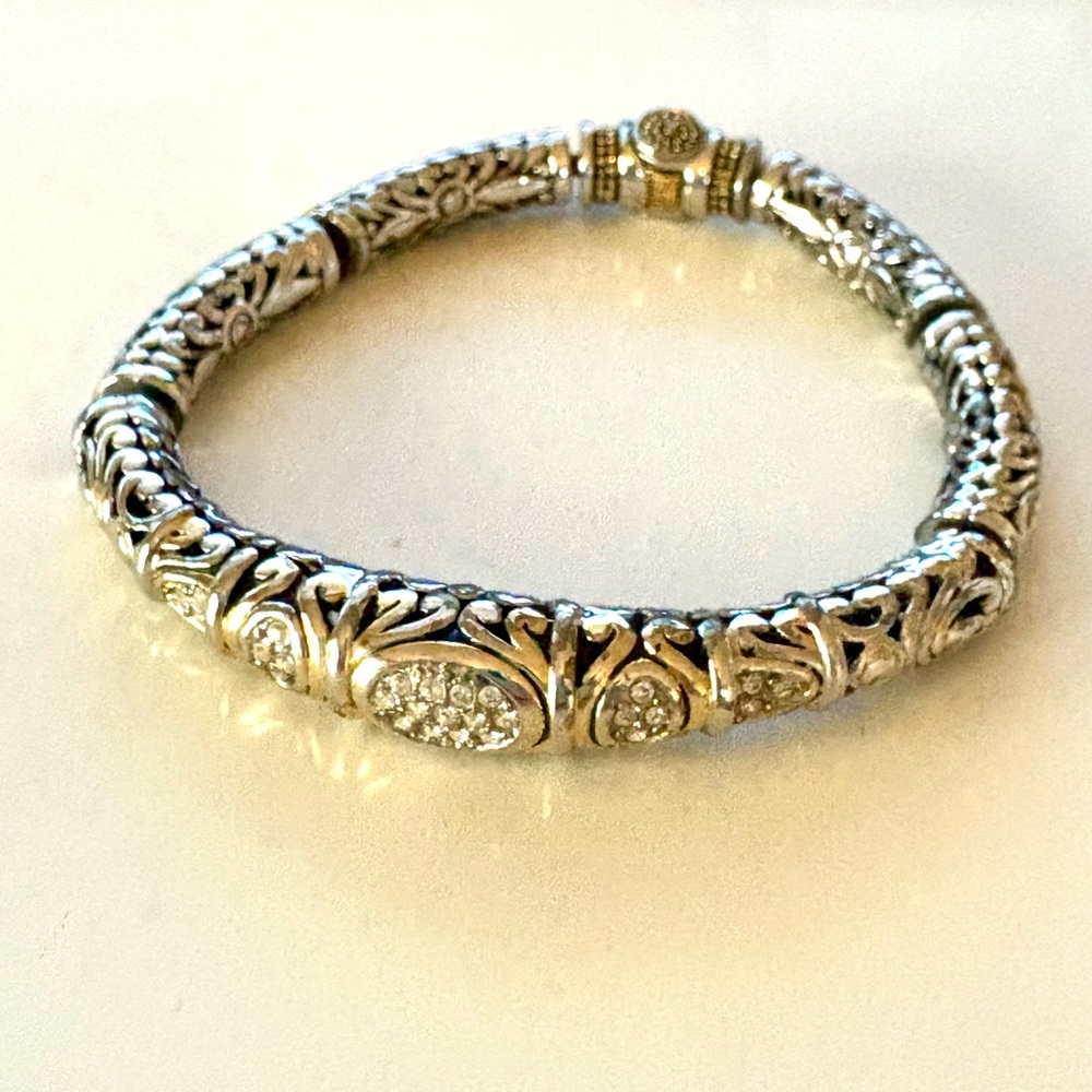 ✨ JOHN HARDY ✨ icon sterling silver bracelet with diamond accents